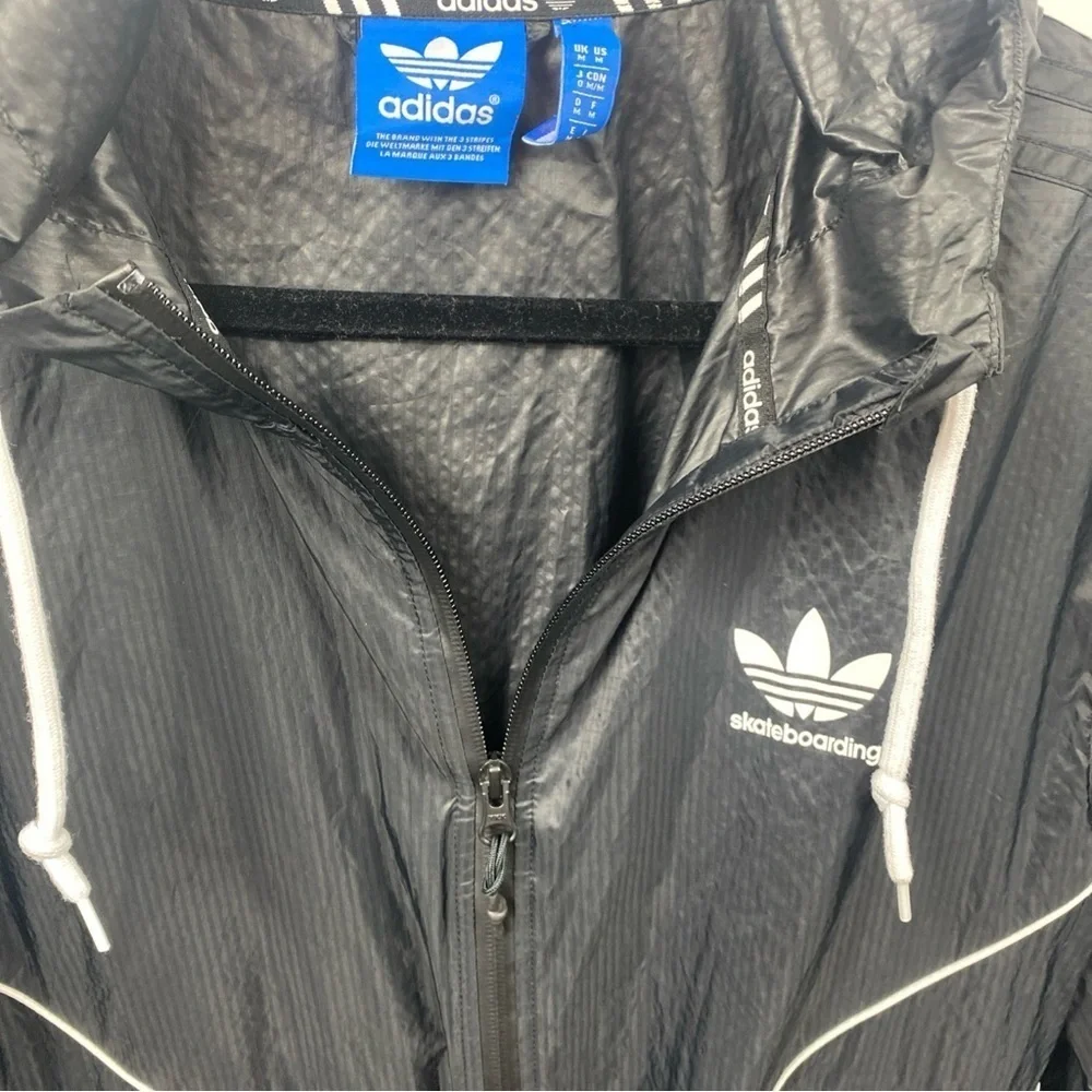Adidas Skateboarding Sample Jacket Men Black Windbreaker Lightweight Rare Medium